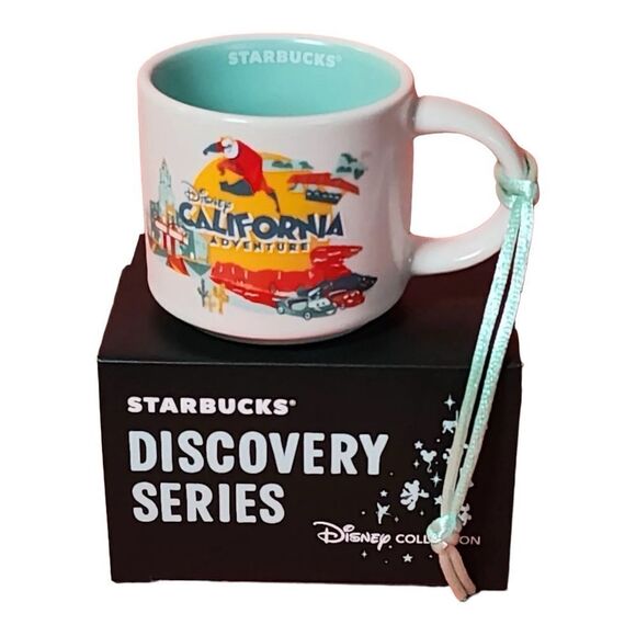 Starbucks Disney California Adventure 2 oz. Mug Ornament NIB Discovery series - Picture 1 of 9